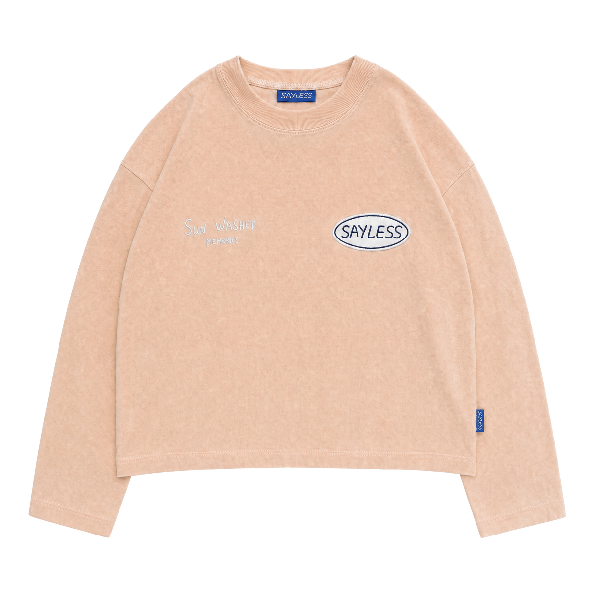 Long sleeve "Is it too early for wine?" - Terracota washed