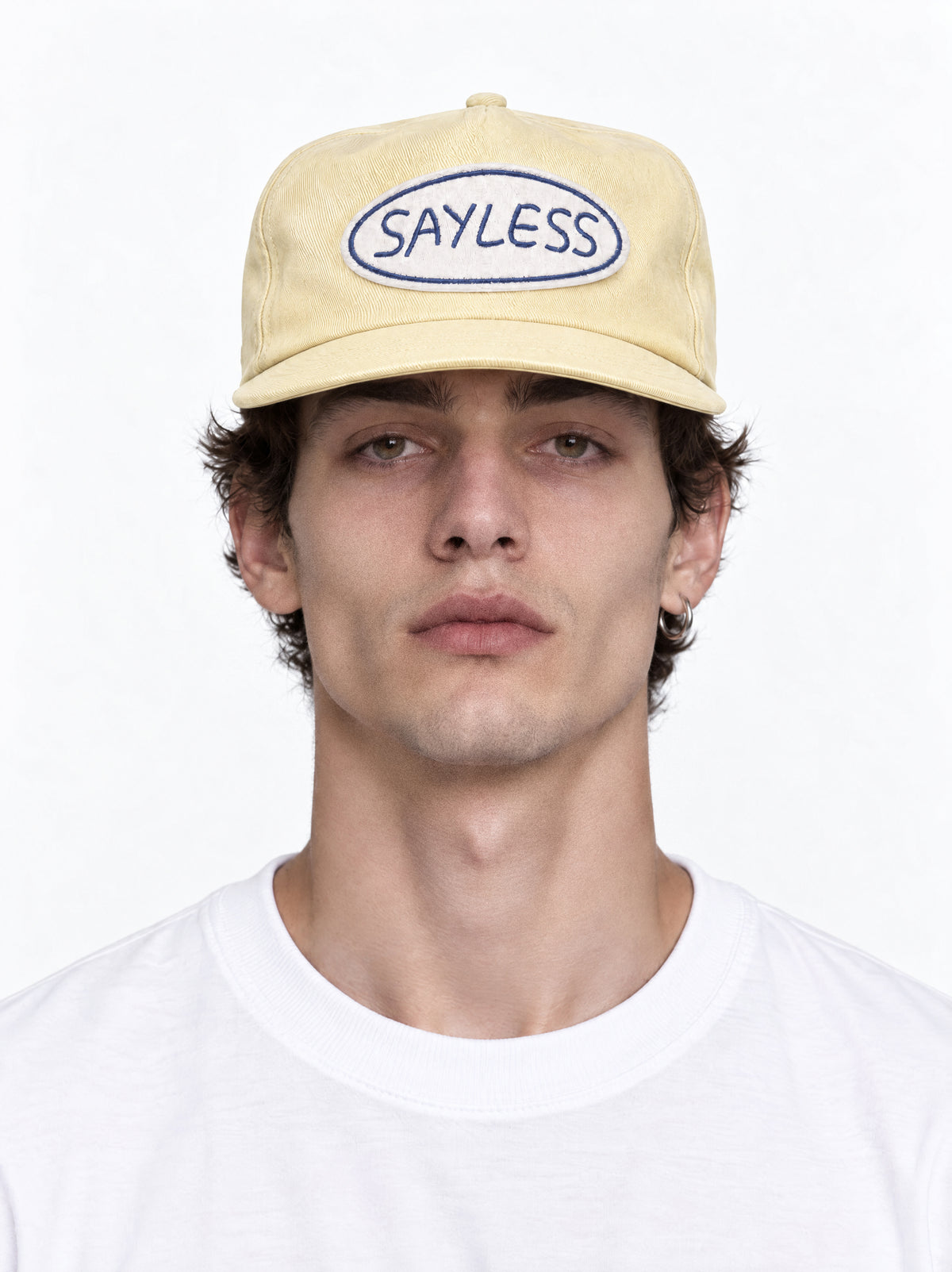 Cap "What if we kiss?" - Pale yellow