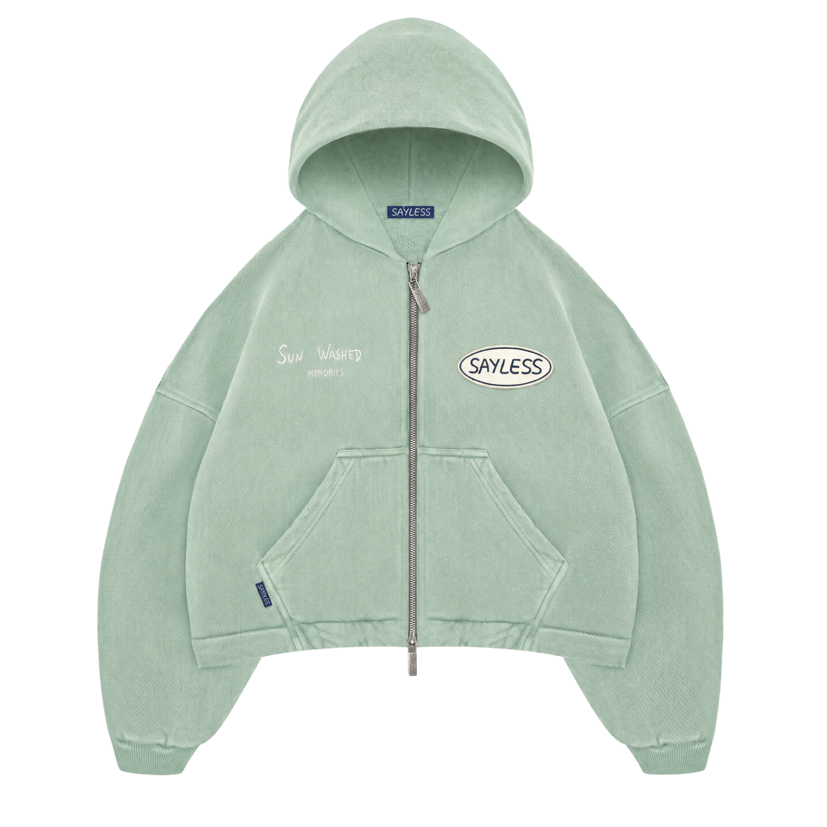 Zipped hoodie"Sometimes you just need a one-way flight" - Pistachio