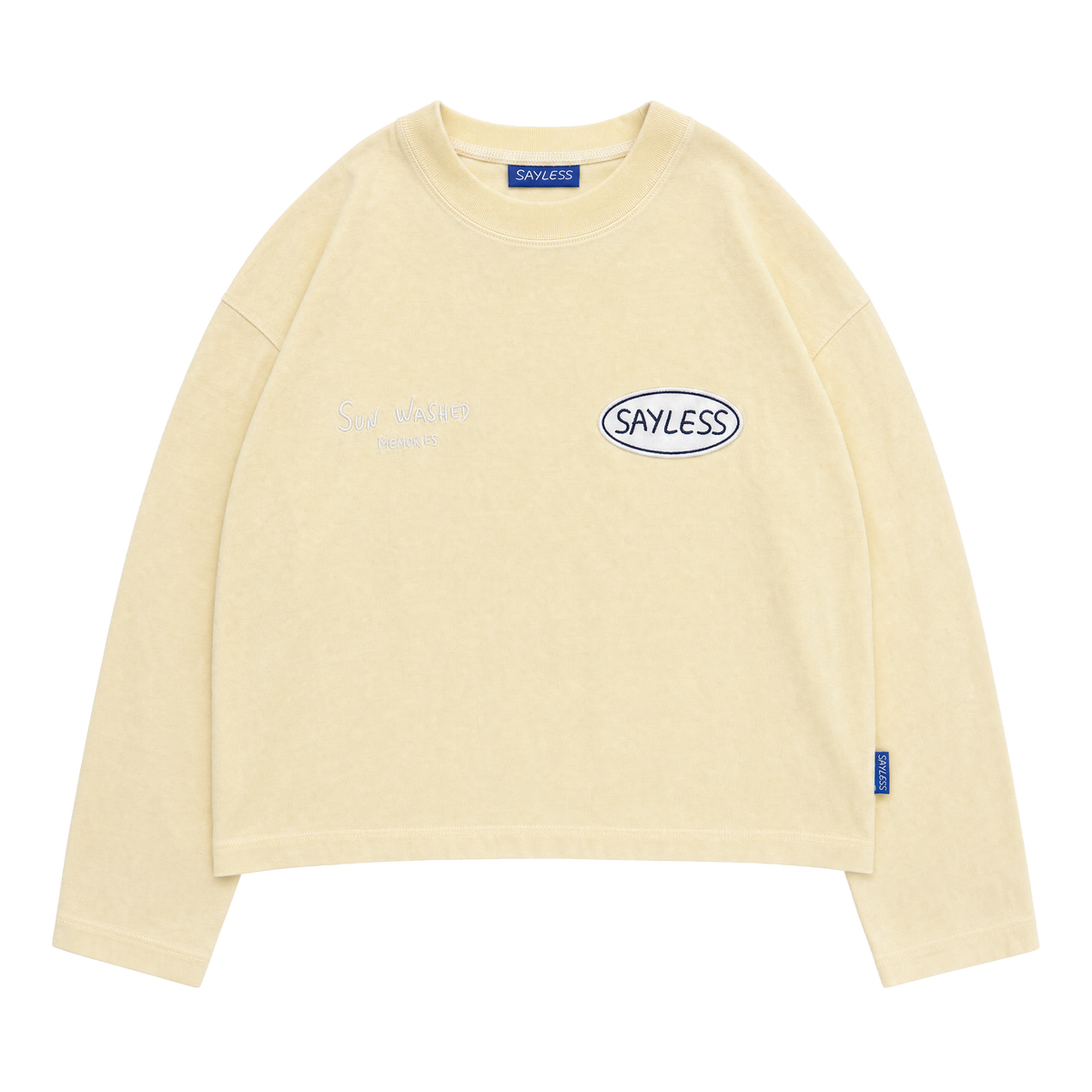 Long sleeve "Is it too early for wine?" - Pale yellow