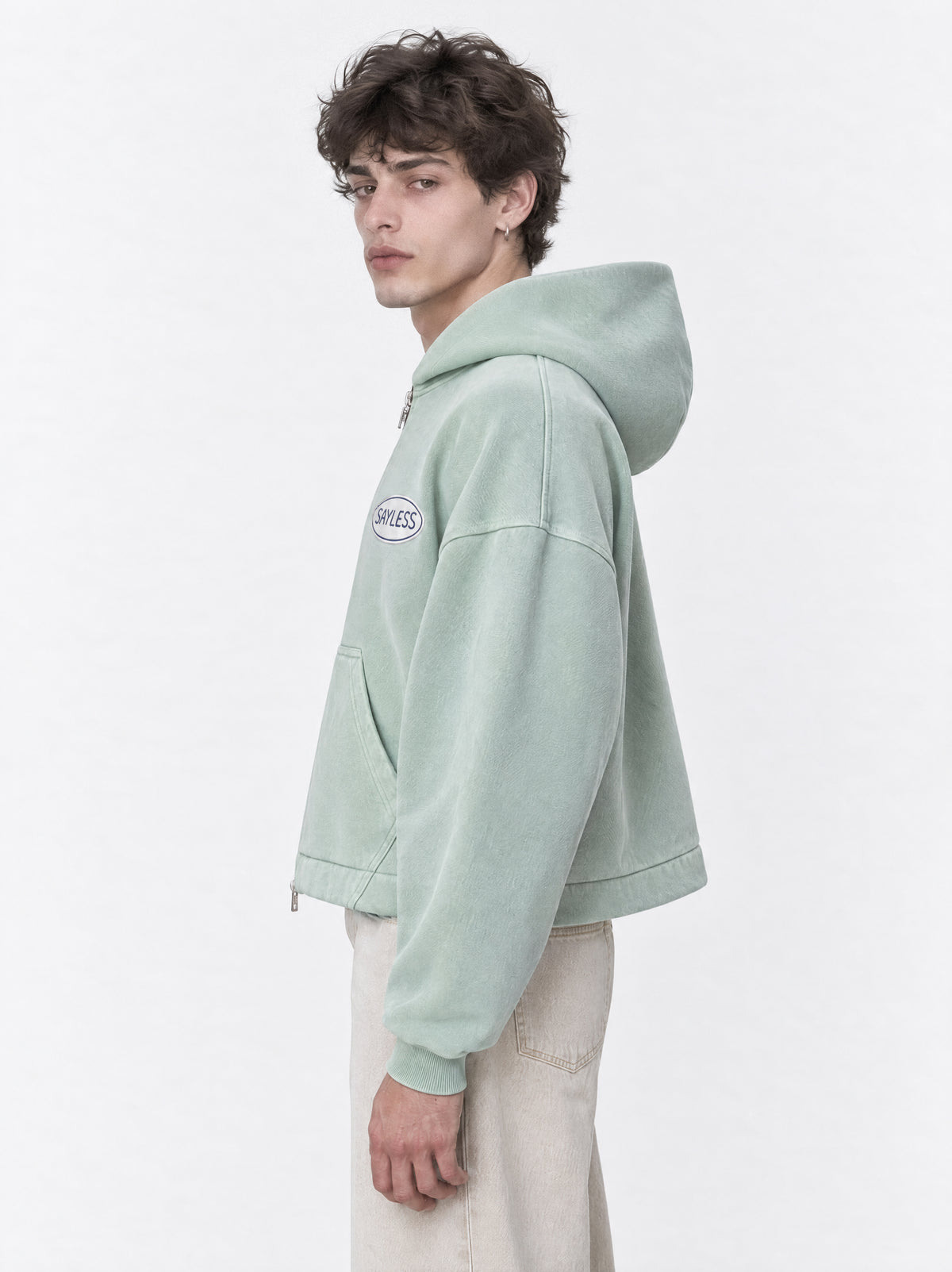 Zipped hoodie"Sometimes you just need a one-way flight" - Pistachio