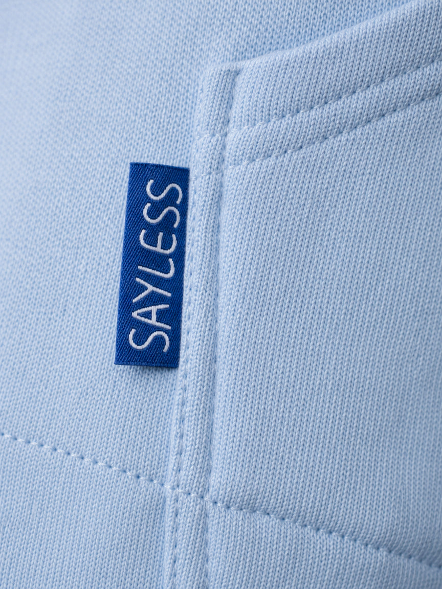 Zipped hoodie"Sometimes you just need a one-way flight" - Washed blue
