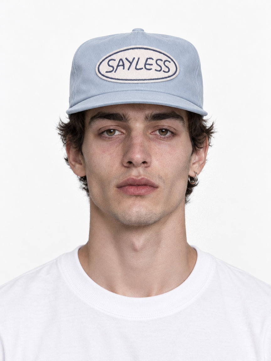 Cap "What if we kiss?" - Sky blue