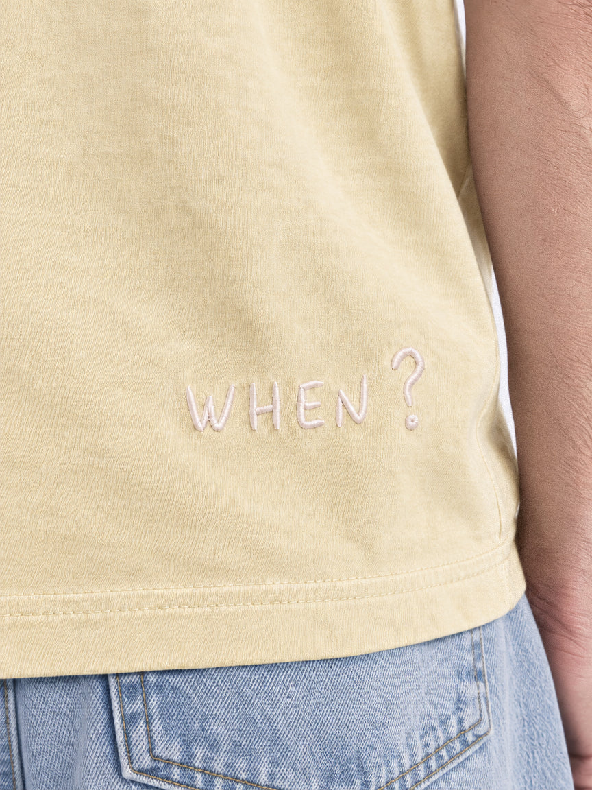 T-shirt "If not now... when?" - Lemon wash