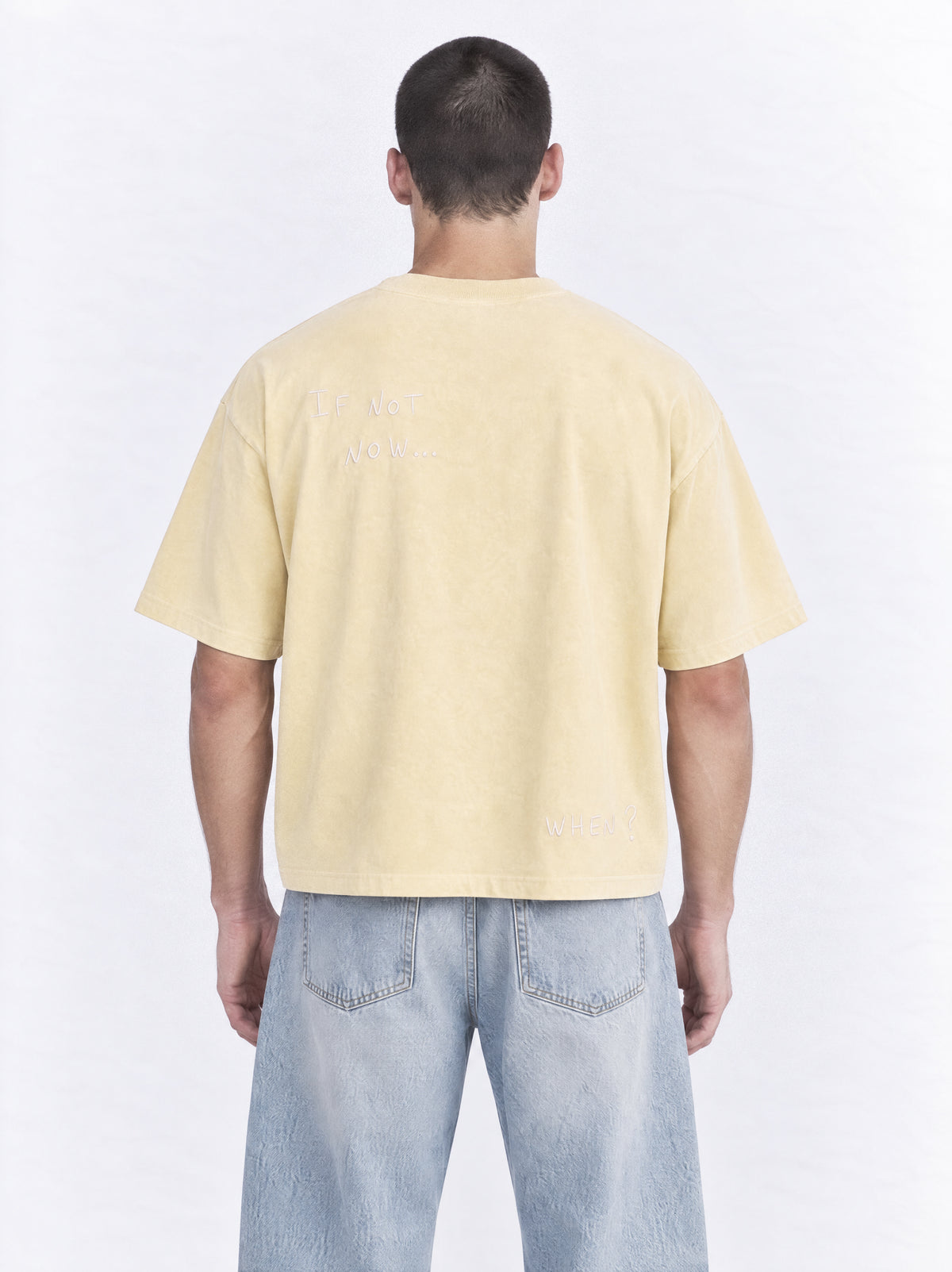 T-shirt "If not now... when?" - Lemon wash