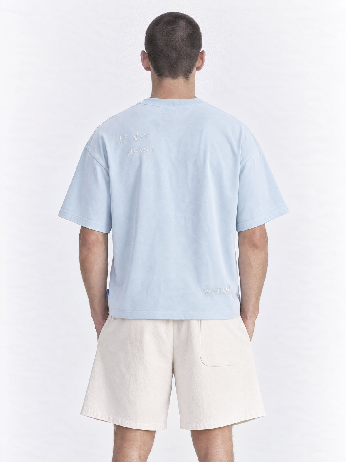 T-shirt "If not now... when?" - Sky blue